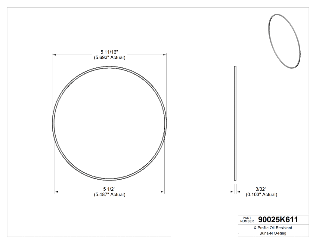Technical drawing - 90025K611
